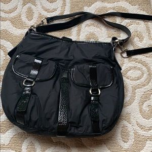 COLE HAAN nylon and leather crossbody bag